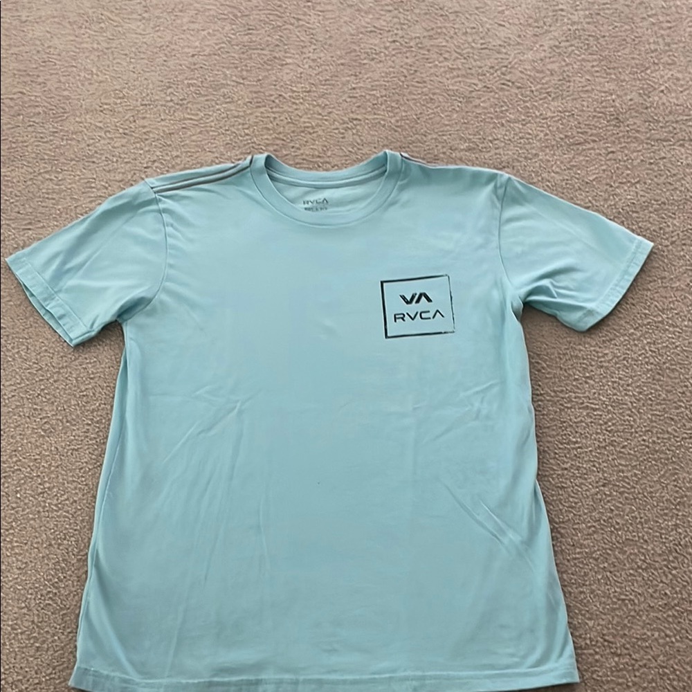 RVCA Blue Crew Neck Short Sleeve Tee